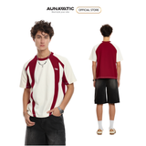  Áo thun nam phối cong raglan Arc Curve Cotton Combed – AUNAMTIC 