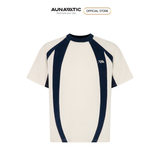 Áo thun nam phối cong raglan Arc Curve Cotton Combed – AUNAMTIC 