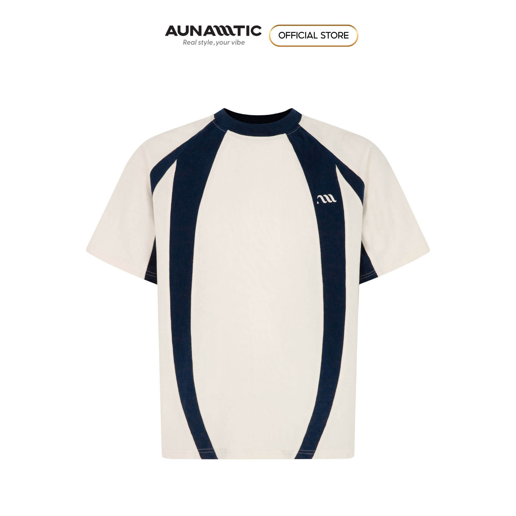  Áo thun nam phối cong raglan Arc Curve Cotton Combed – AUNAMTIC 
