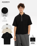  Áo Polo Nam Collar Zip Polo Khóa Kéo Cổ, Form Gọn - AUNAMTIC 
