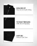  Áo Polo Nam Collar Zip Polo Khóa Kéo Cổ, Form Gọn - AUNAMTIC 