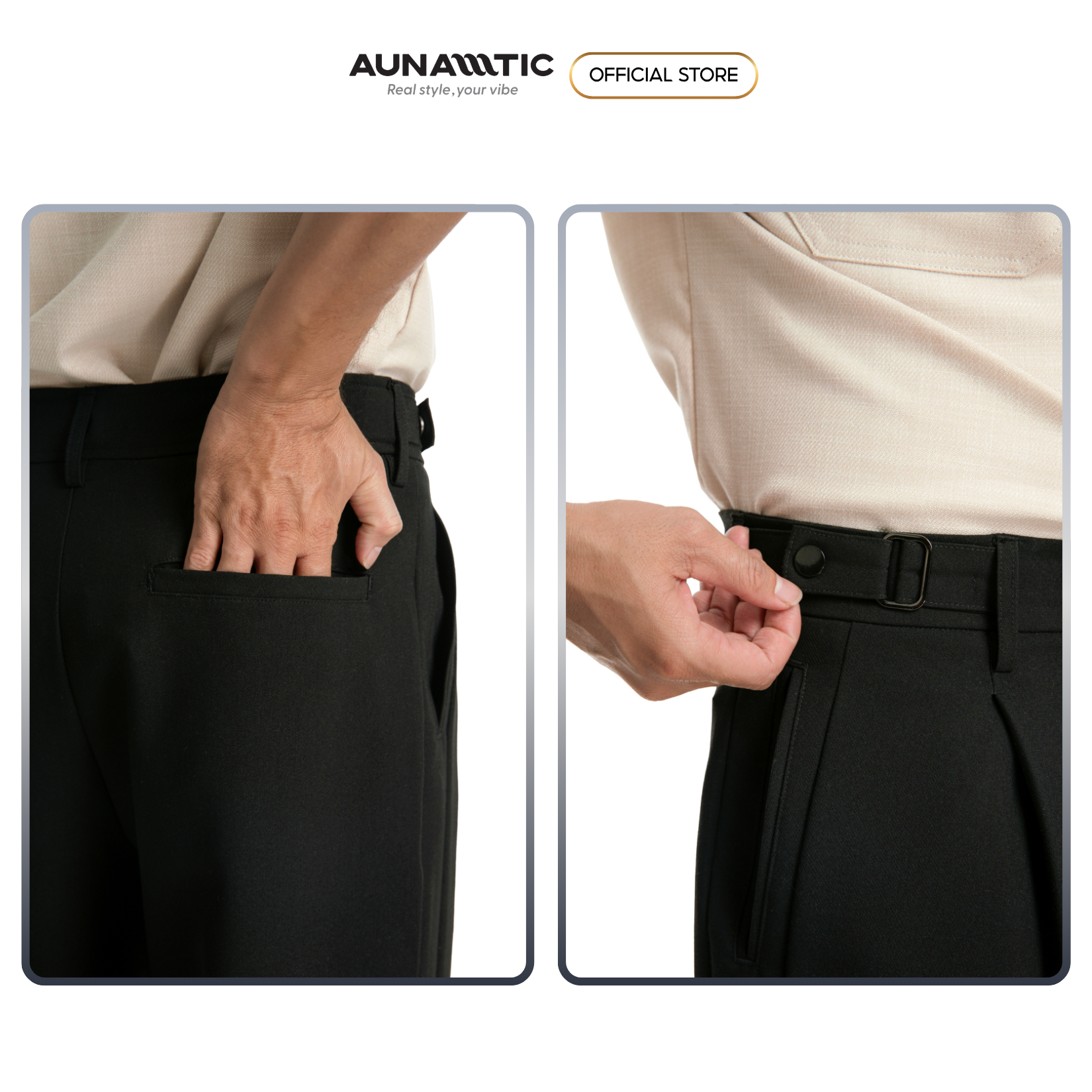  Quần tây nam cao cấp Side Adjuster Premium – AUNAMTIC 