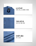  Áo Sơ Mi Nam Open Collar Shirt Air Linen Cổ Bẻ Ngắn Tay - AUNAMTIC 