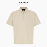  Áo Polo Nam Collar Zip Polo Khóa Kéo Cổ, Form Gọn - AUNAMTIC 