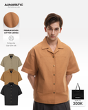  Áo Sơ Mi Nam Ngắn Tay Utility Shirt Túi Hộp Smart Casual - AUNAMTIC 