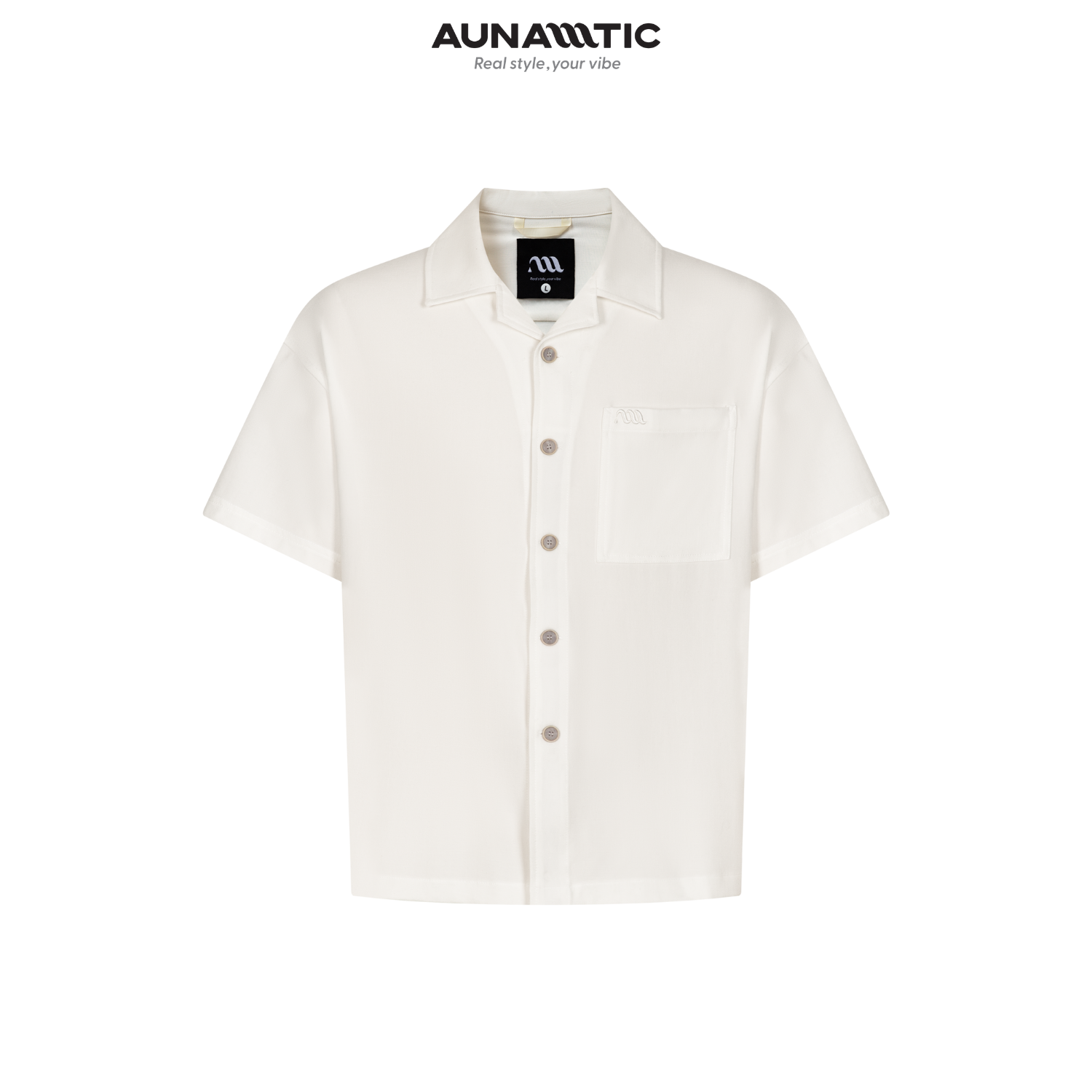  Áo Sơ Mi Nam Open Collar Shirt Air Linen Cổ Bẻ Ngắn Tay - AUNAMTIC 
