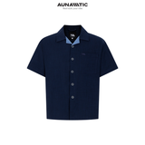  Áo Sơ Mi Nam Open Collar Shirt Air Linen Cổ Bẻ Ngắn Tay - AUNAMTIC 