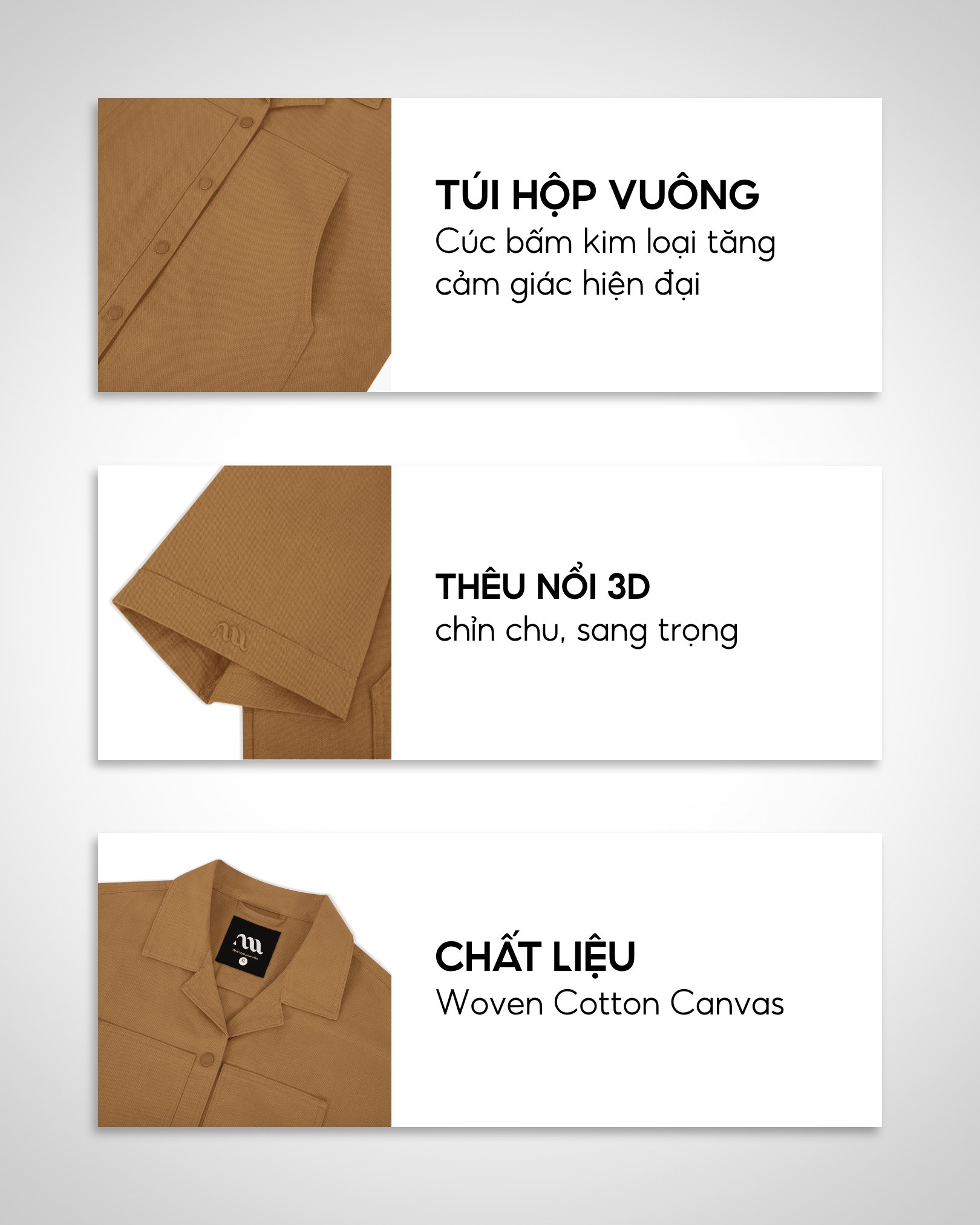  Áo Sơ Mi Nam Ngắn Tay Utility Shirt Túi Hộp Smart Casual - AUNAMTIC 