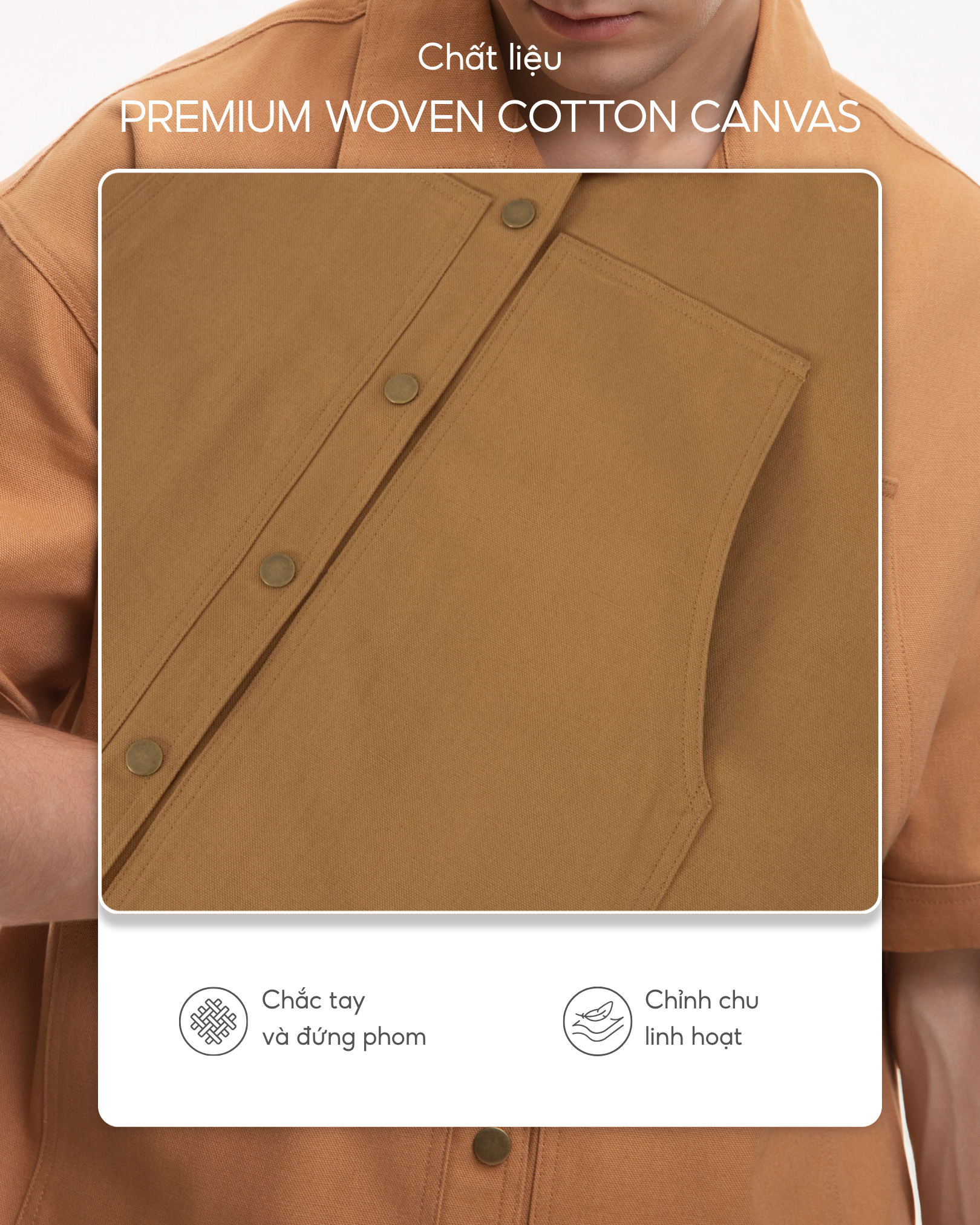  Áo Sơ Mi Nam Ngắn Tay Utility Shirt Túi Hộp Smart Casual - AUNAMTIC 