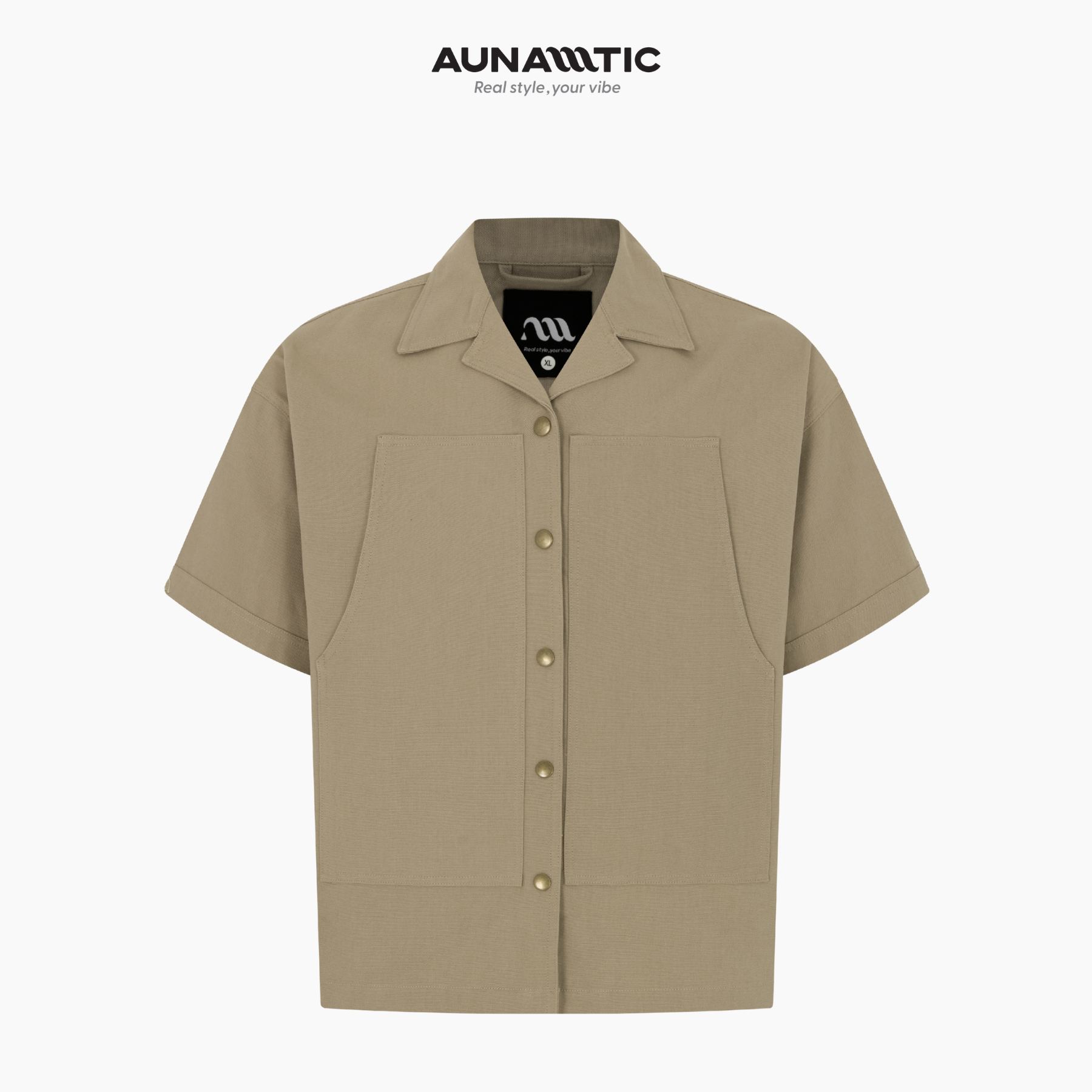  Áo Sơ Mi Nam Ngắn Tay Utility Shirt Túi Hộp Smart Casual - AUNAMTIC 