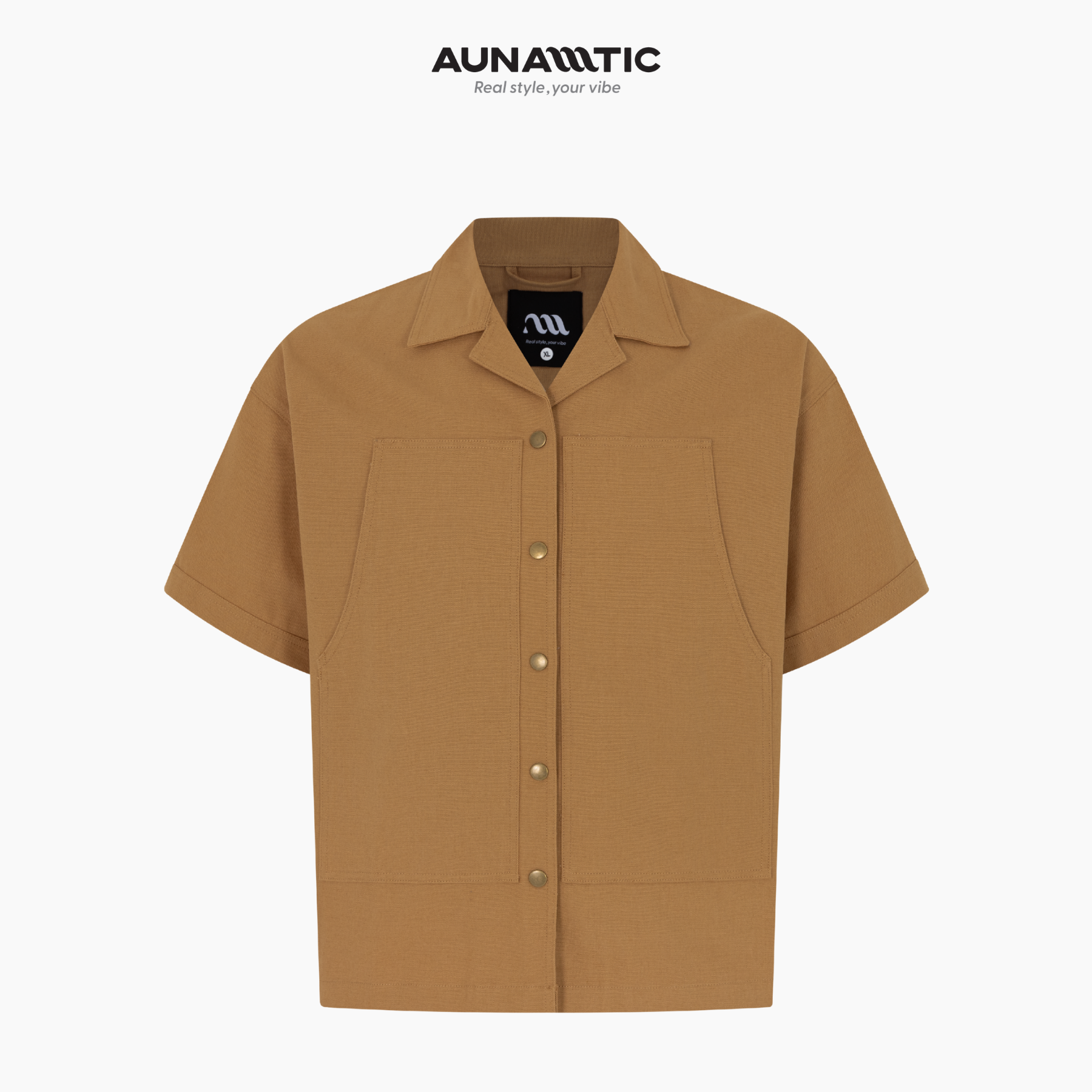 Áo Sơ Mi Nam Ngắn Tay Utility Shirt Túi Hộp Smart Casual - AUNAMTIC 