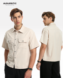  Áo Sơ Mi Nam Ngắn Tay Field Shirt Túi Ngực Dễ Phối - AUNAMTIC 