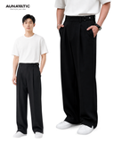  Quần Nam Loose Tailor Pants Ống Suông Xếp Ly Smart Casual - AUNAMTIC 
