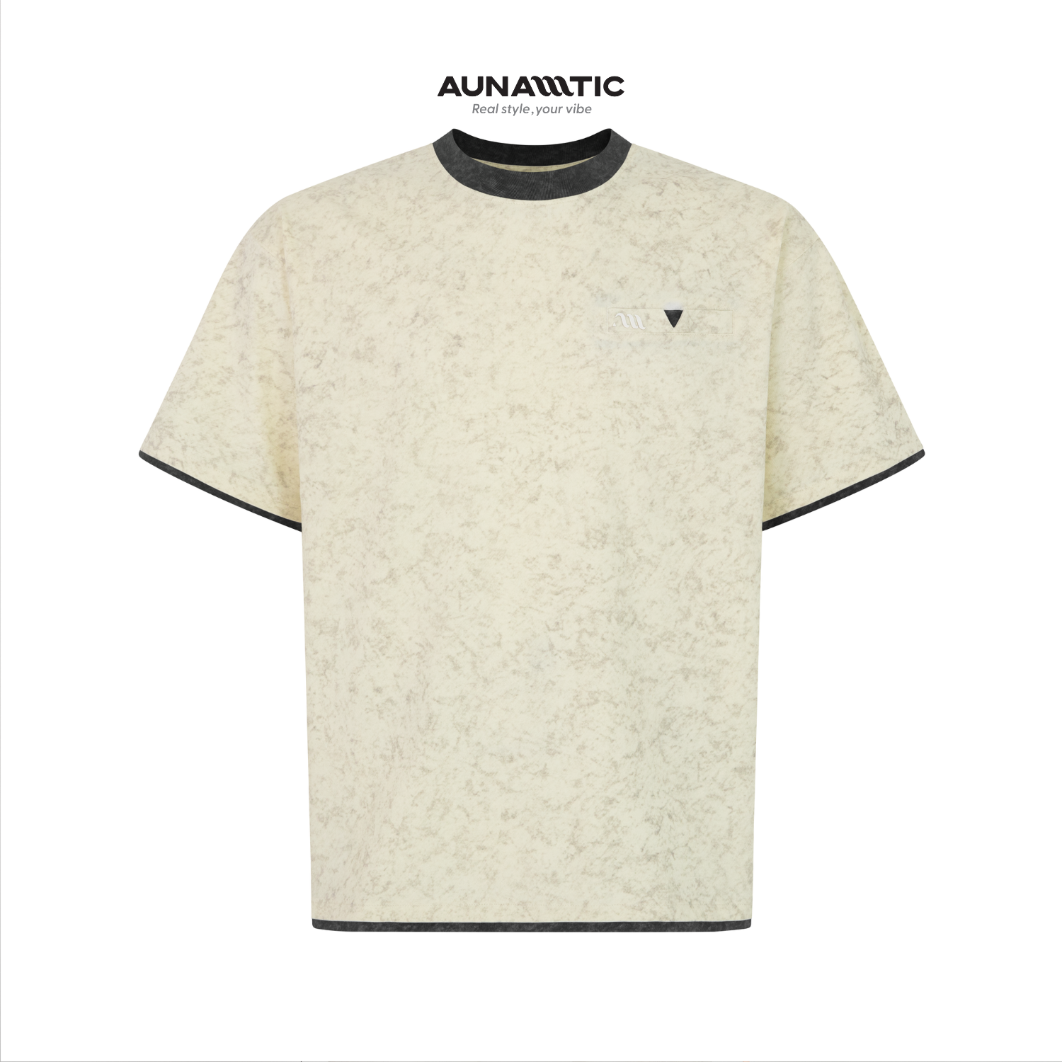  Áo thun nam loang chất dày mịn, túi ngực phối viền – AUNAMTIC 