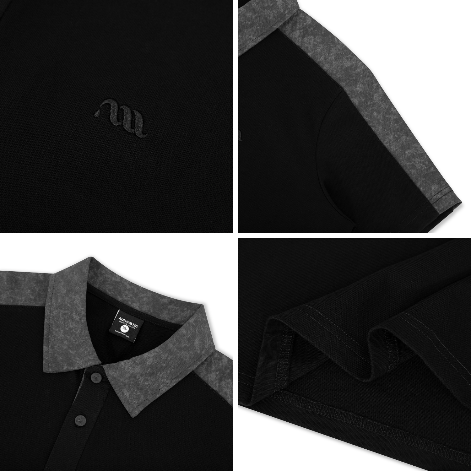  Áo polo nam Dual-Color Cotton Combed dày mịn - AUNAMTIC 