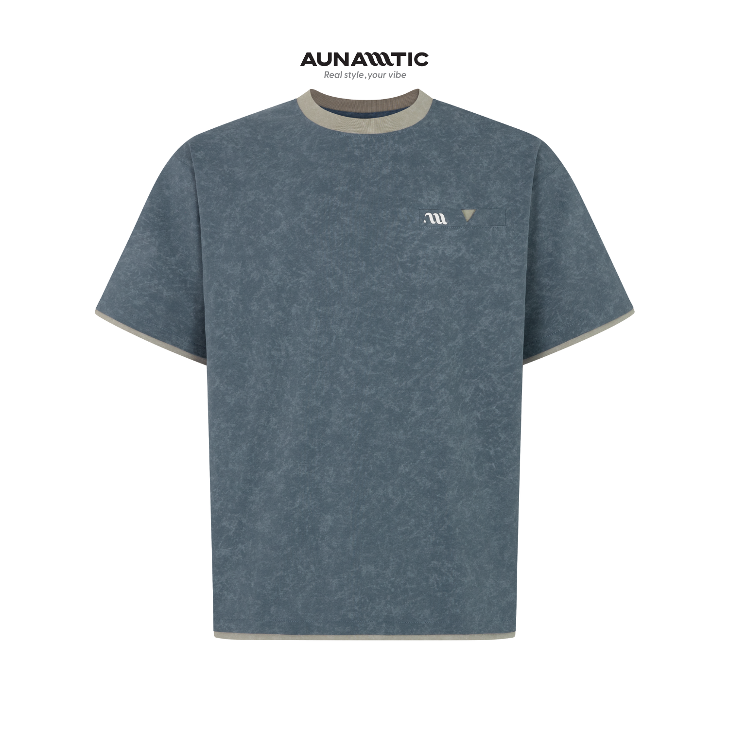  Áo thun nam loang chất dày mịn, túi ngực phối viền – AUNAMTIC 