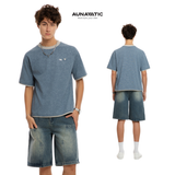  Áo thun nam loang chất dày mịn, túi ngực phối viền – AUNAMTIC 