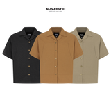  Áo sơ mi khoác nam túi hộp dáng dài Premium Woven Cotton Canvas - AUNAMTIC 