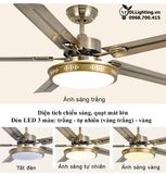  Quạt trần đèn 5 cánh thép QTD017 