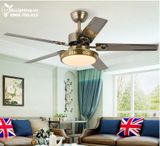  Quạt trần đèn 5 cánh thép QTD017 