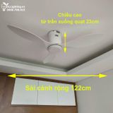  Quạt trần 3 cánh cổ ngắn QT032 