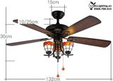  Quạt trần đèn tân cổ điển QTCD014 