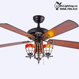  Quạt trần đèn tân cổ điển QTCD014 