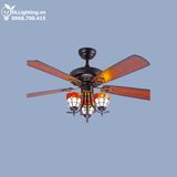  Quạt trần đèn tân cổ điển QTCD014 