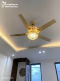  Quạt trần đèn 5 cánh thép QTCD021 