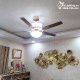  Quạt trần đèn 5 cánh thép QTCD021 