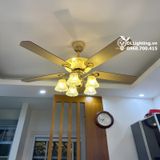  Quạt trần đèn tân cổ điển QTDC023 