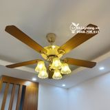  Quạt trần đèn tân cổ điển QTDC023 