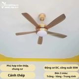  Quạt trần đèn 5 cánh QTD012 