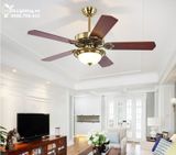  Quạt trần đèn 5 cánh gỗ QTD015-1 