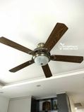  Quạt trần đèn 5 cánh gỗ QTD015-1 