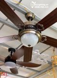  Quạt trần đèn 5 cánh gỗ QTD015-1 