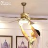 Quạt trần đèn 5 cánh thép QTD016
