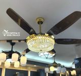  Quạt trần kết hợp đèn chùm pha lê QTD035 