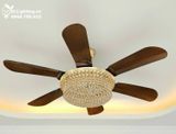  Quạt trần kết hợp đèn chùm pha lê QTD035 