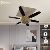  Quạt trần kết hợp đèn chùm pha lê QTD036 