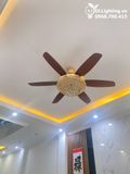  Quạt trần kết hợp đèn chùm pha lê QTD036 