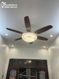  Quạt trần kết hợp đèn chùm pha lê QTD036 