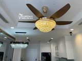  Quạt trần kết hợp đèn chùm pha lê QTD036 