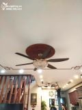  Quạt trần kết hợp đèn chùm pha lê QTD036 