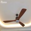  Quạt trần đèn 3 cánh gỗ QTD046 