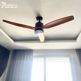  Quạt trần đèn 3 cánh gỗ QTD046 
