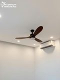  Quạt trần đèn 3 cánh gỗ QTD046 