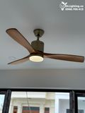  Quạt trần đèn 3 cánh gỗ QTD046 