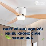  Quạt trần đèn 3 cánh cổ ngắn QTD071 