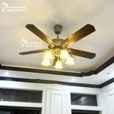 Quạt trần đèn tân cổ điển QTCD007 